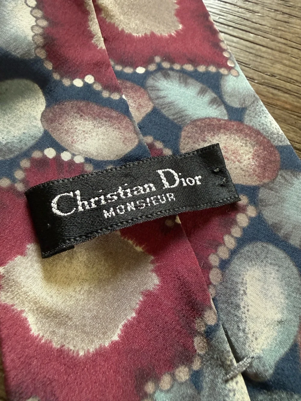 Christian Dior Men’s Vintage 90’s Multicolor Silk Tie - Geometric Pattern